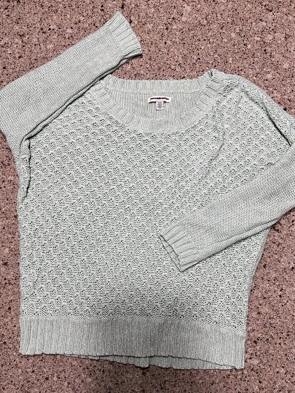 American Eagle Outfitters Sage Green Knit Sweater Size Medium
